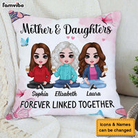 Personalized Gift Mom Daughter Forever Linked Together Pillow 31070 thumb 1