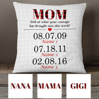 Personalized Mom Grandma Bring Us Into This World Pillow MR41 95O53 (Insert Included) thumb 1