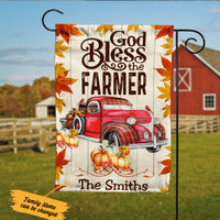 Personalized Farm Truck God Blessed Farmer Flag JL211 30O36 thumb 1