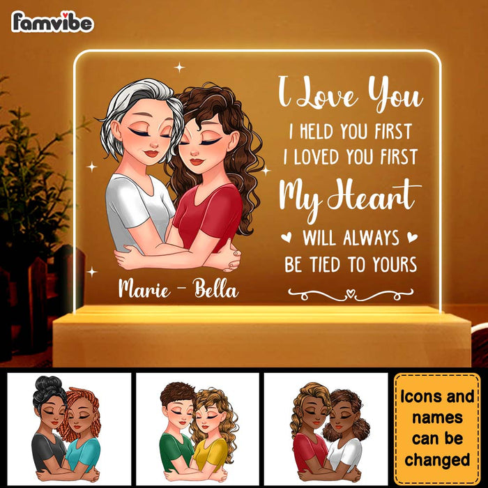 Personalized My Heart Will Always Be Tied To Yours Plaque LED Lamp Night Light 24814 1