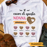 Personalized Mom Grandma Heart Italian Mamma Nonna Cuore T Shirt AP1311 95O47 thumb 1