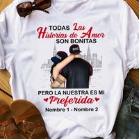 Personalized Couple Pareja Spanish Love Story T Shirt AP54 30O53 thumb 1