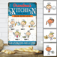 Personalized Grandma Kitchen Metal Sign JL92 30O57 thumb 1