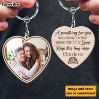 Personalized Memory Gift Loss Gift Sending You Lots Of Love Custom Photo Wood Keychain 25198 thumb 1