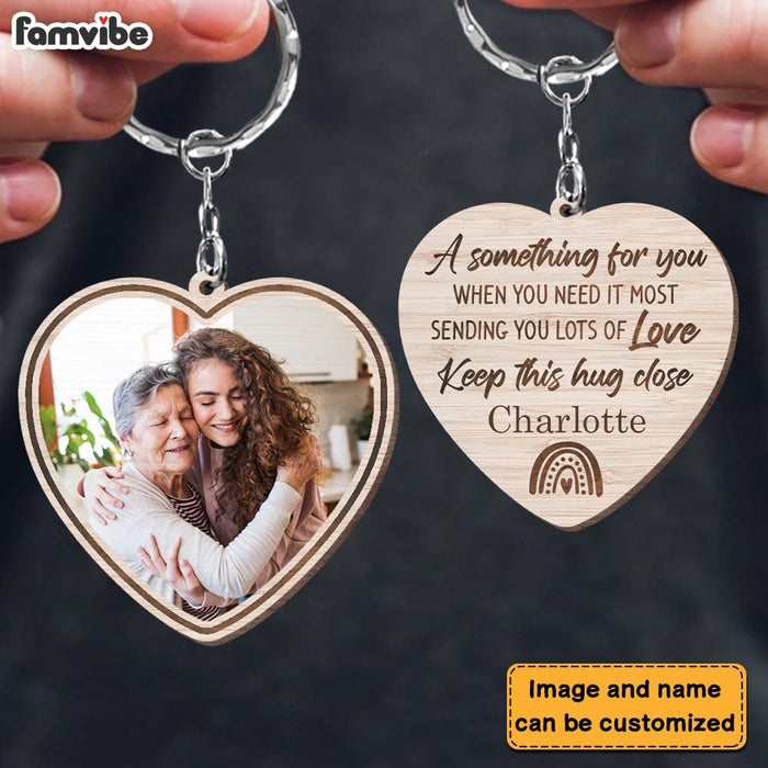 Personalized Memory Gift Loss Gift Sending You Lots Of Love Custom Photo Wood Keychain 25198 1
