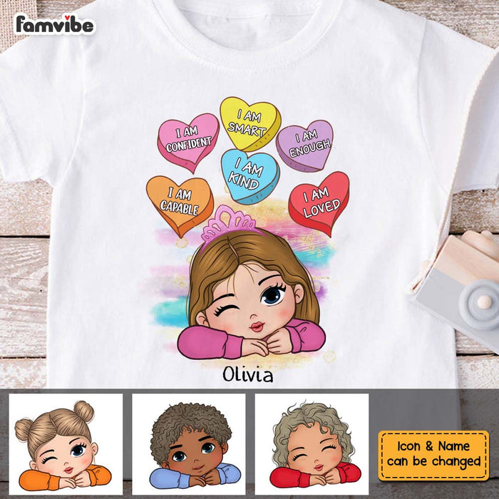 Personalized Gift For Granddaughter I Am Kind Candy Heart Kid T Shirt - Kid Hoodie - Kid Sweatshirt 31629 1
