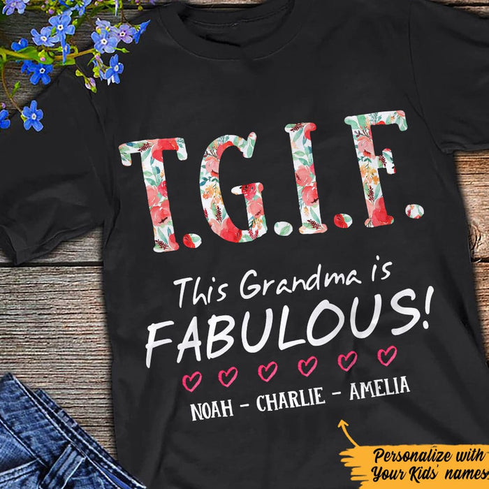 Personalized Grandma Fabulous T Shirt JN133 95O57 1