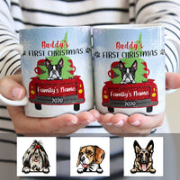 Personalized Dog First Christmas Red Truck Mug OB62 85O36 thumb 1