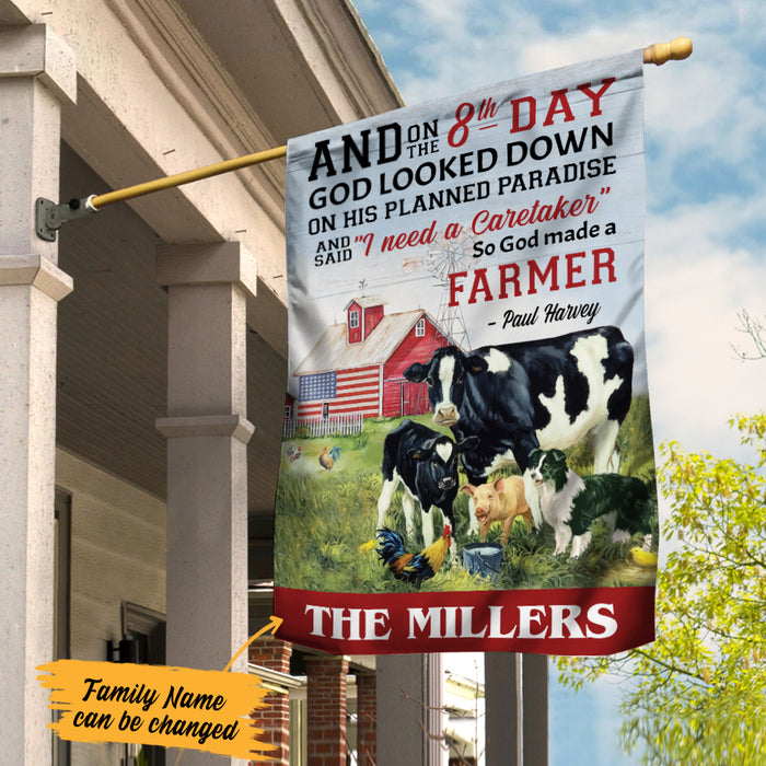 Personalized Farm Landscape God Blessing Flag JL221 28O57 1