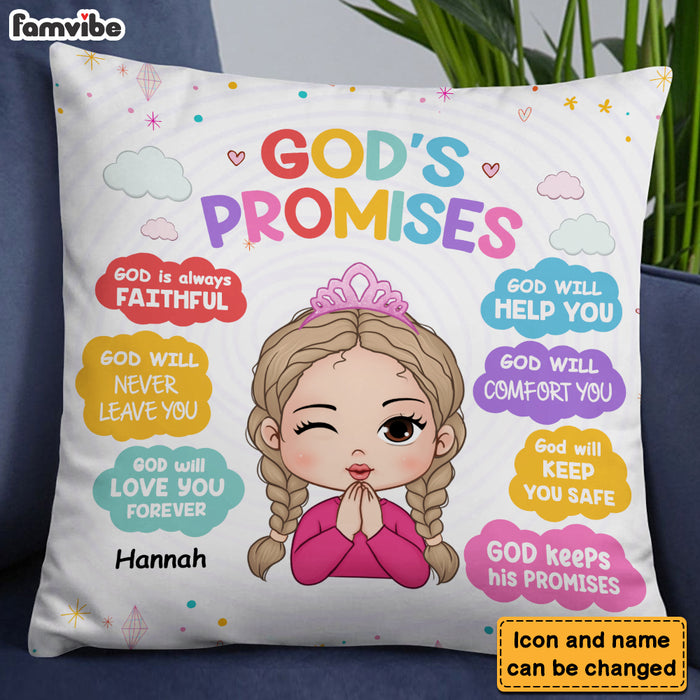 Personalized Gift For Granddaughter God's Promises Biblical Pillow 30313 1