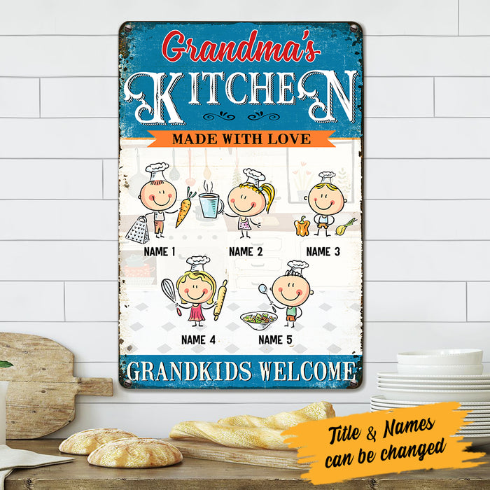 Personalized Grandma Kitchen Metal Sign JL92 30O57 1