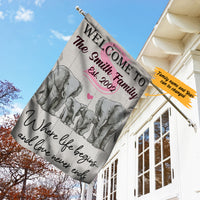 Personalized Elephant Family Flag AG211 85O36 thumb 1