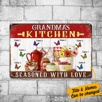 Personalized Grandma Butterflies Kitchen Metal Sign JL103 30O57 thumb 1