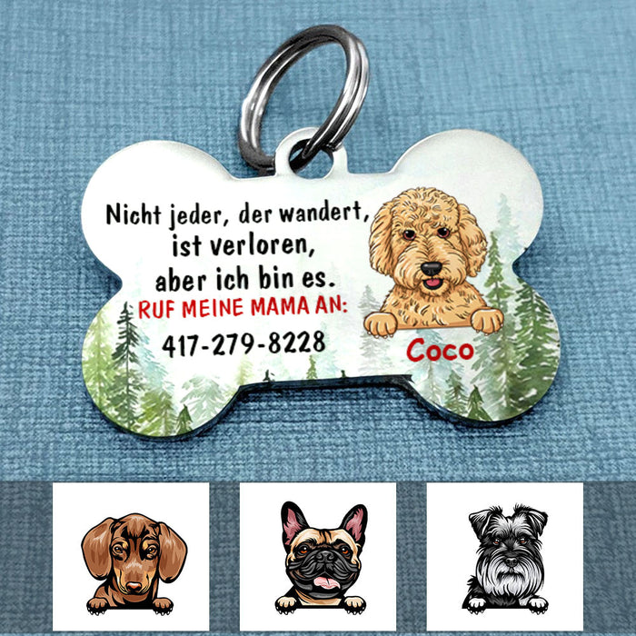 Personalized Dog Lost Hund German Bone Pet Tag AP93 81O58 1