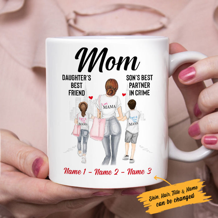 Personalized Mom Daughter And Son Mug AP11 26O53 1