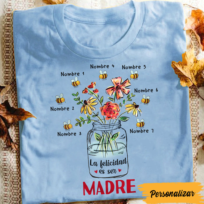 Personalized Grandma Mom Spanish Mamá Abuela T Shirt AP283 26O47 1