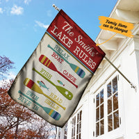 Personalized Lake Rules Garden Flag JN261 85O34 thumb 1
