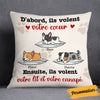 Personalized Dog Steal Couch French Chien Pillow AP1311 81O58 (Insert Included) 1