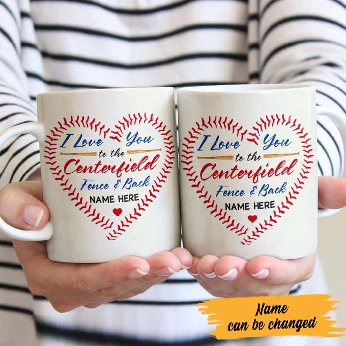 Personalized Baseball Softball Love You Mug NB34 87O47 1