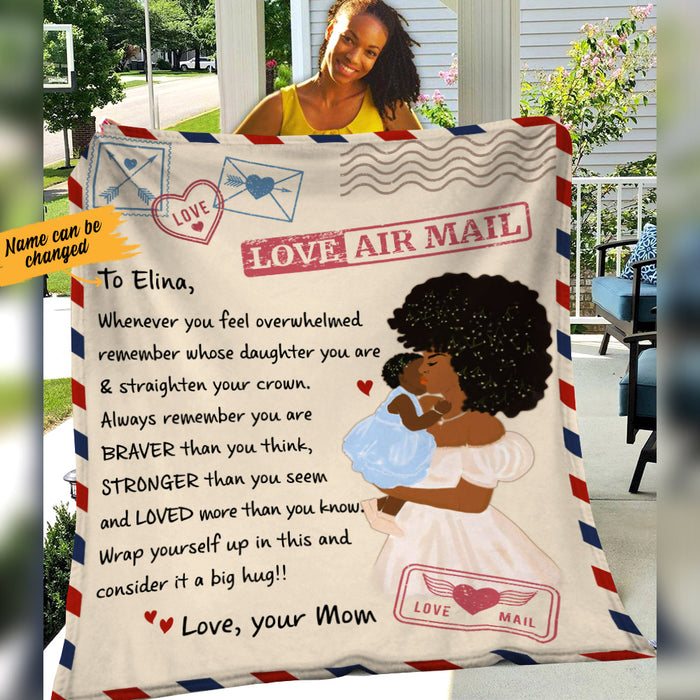 Personalized To My Daughter Letter Whenever Fleece Blanket AG51 30O53 1