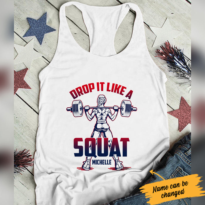 Personalized Gym Women Squat Racerback Tank JL131 95O34 1