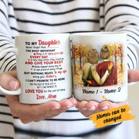 Personalized Mom And Daughter Love Mug FB31 67O34 thumb 1