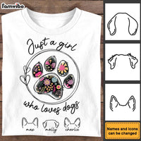 Personalized Gift For Dog Mom Just A Girl Love Dogs Shirt - Hoodie - Sweatshirt 31516 thumb 1