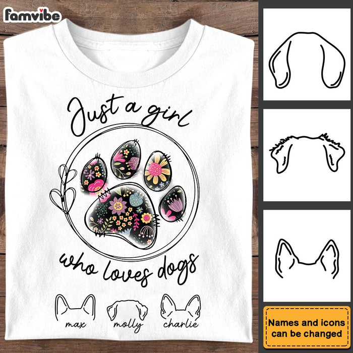 Personalized Gift For Dog Mom Just A Girl Love Dogs Shirt - Hoodie - Sweatshirt 31516 1