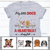 Personalized Dog My Heartbeat At My Feet T Shirt AP54 67O60 1