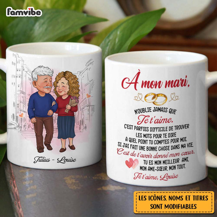 Personalized Couple French 'N'oublie Jamais Que Je t'aime' Mug 30831 1