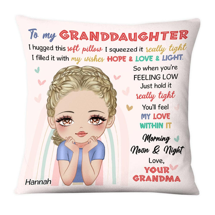 Personalized Gift For Granddaughter Hug This Pillow 24838 1