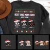 Personalized Best Dog Mom Ever Christmas Sweatshirt NB292 30O57 1
