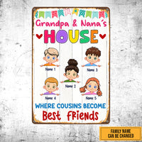 Personalized Grandma Grandpa House Metal Sign JL83 30O47 thumb 1