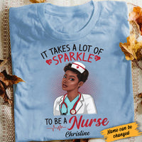 Personalized BWA Nurse Takes Lots Of Sparkle T Shirt AG271 67O34 thumb 1