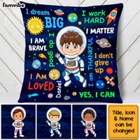 Personalized Gift For Grandson Astronaut Outer Space Dream Big Pillow 30684 thumb 1