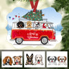 Personalized Red Truck Dog Christmas  MDF Ornament NB43 85O47 1