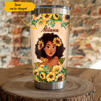 Personalized BWA Sunflower Steel Tumbler JL91 67O65 thumb 1