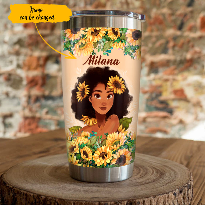 Personalized BWA Sunflower Steel Tumbler JL91 67O65 1