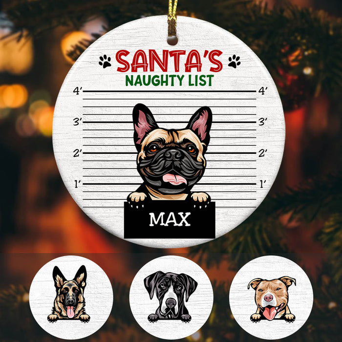 Personalized Santa Naughty List Christmas Ornament OB144 85O53 1