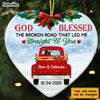 Personalized Love Couple Red Truck Christmas Heart  Ornament OB171 87O47 1