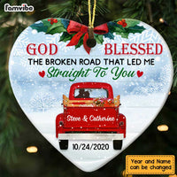 Personalized Love Couple Red Truck Christmas Heart  Ornament OB171 87O47 thumb 1