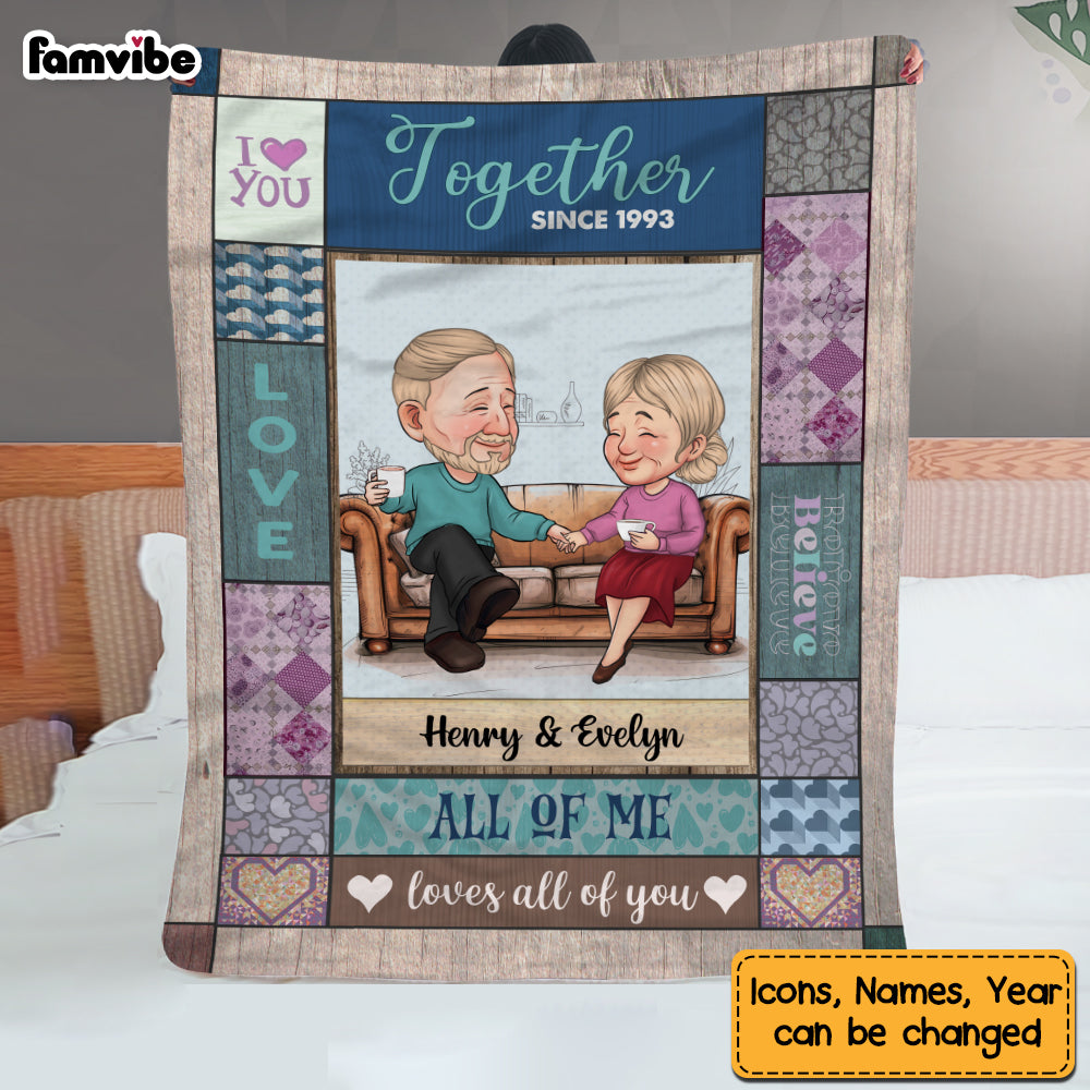 Personalized Together Since Couple Love Blanket 30698 Primary Mockup