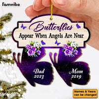 Personalized Memorial Butterflies Appear When Angels Are Near Ornament 30043 thumb 1
