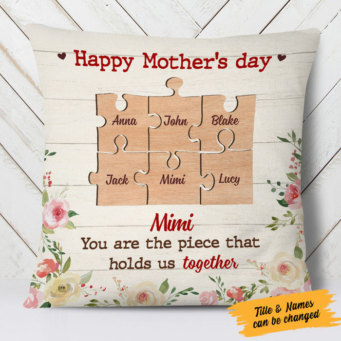 Personalized Mom Grandma Hold Us Together Pillow FB252 95O58 (Insert Included) 1