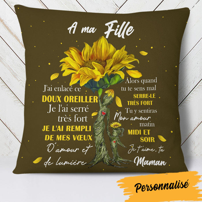 Personalized Mom Grandma French Maman Grand-mère Tree Pillow AP83 95O60 (Insert Included) 1