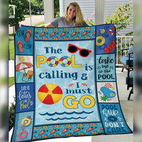 Pool Is Calling Fleece Blanket JN241 67O57 thumb 1