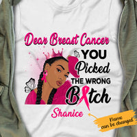Personalized Dear Breast Cancer BWA T Shirt AG195 28O65 thumb 1