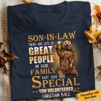 Personalized Son-in-Law Bear T Shirt JN131 95O65 thumb 1