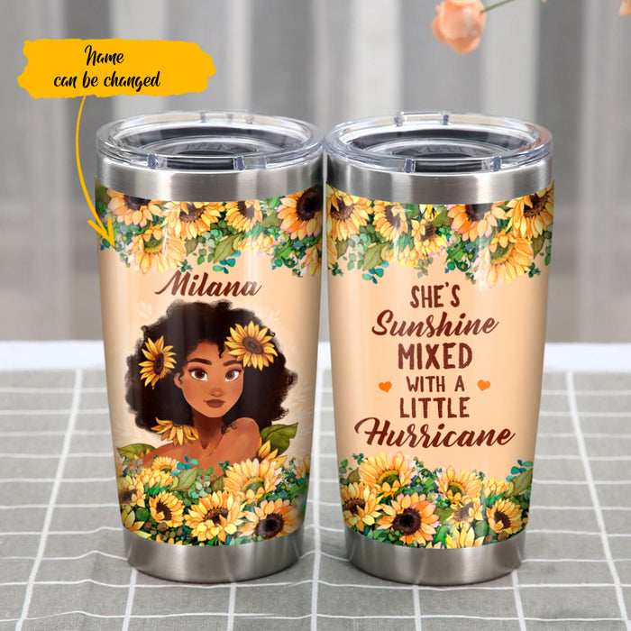 Personalized BWA Sunflower Steel Tumbler JL91 67O65 1