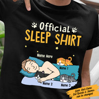 Personalized Cat Dad Official Sleepshirt T Shirt AP31 81O57 thumb 1